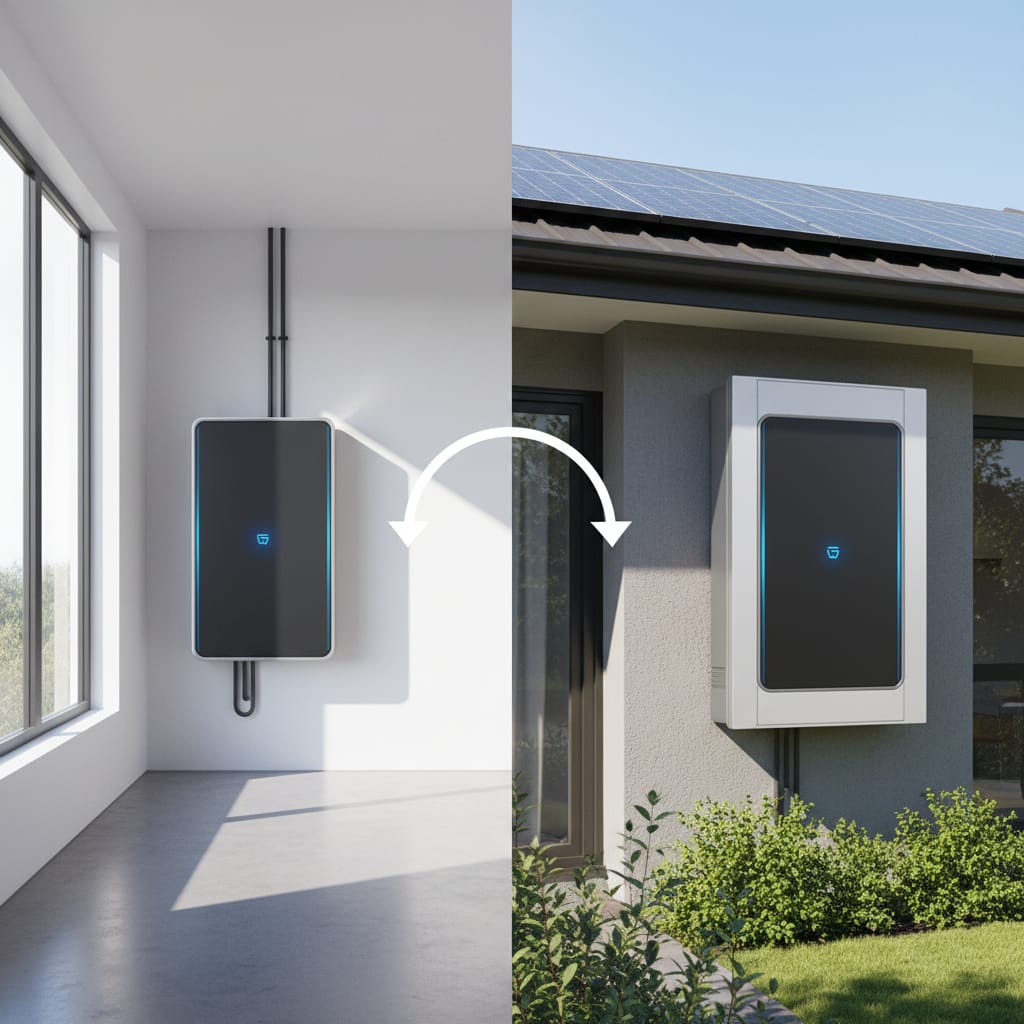 Huisbatterij binnen of buiten plaatsen: wat is de beste keuze?